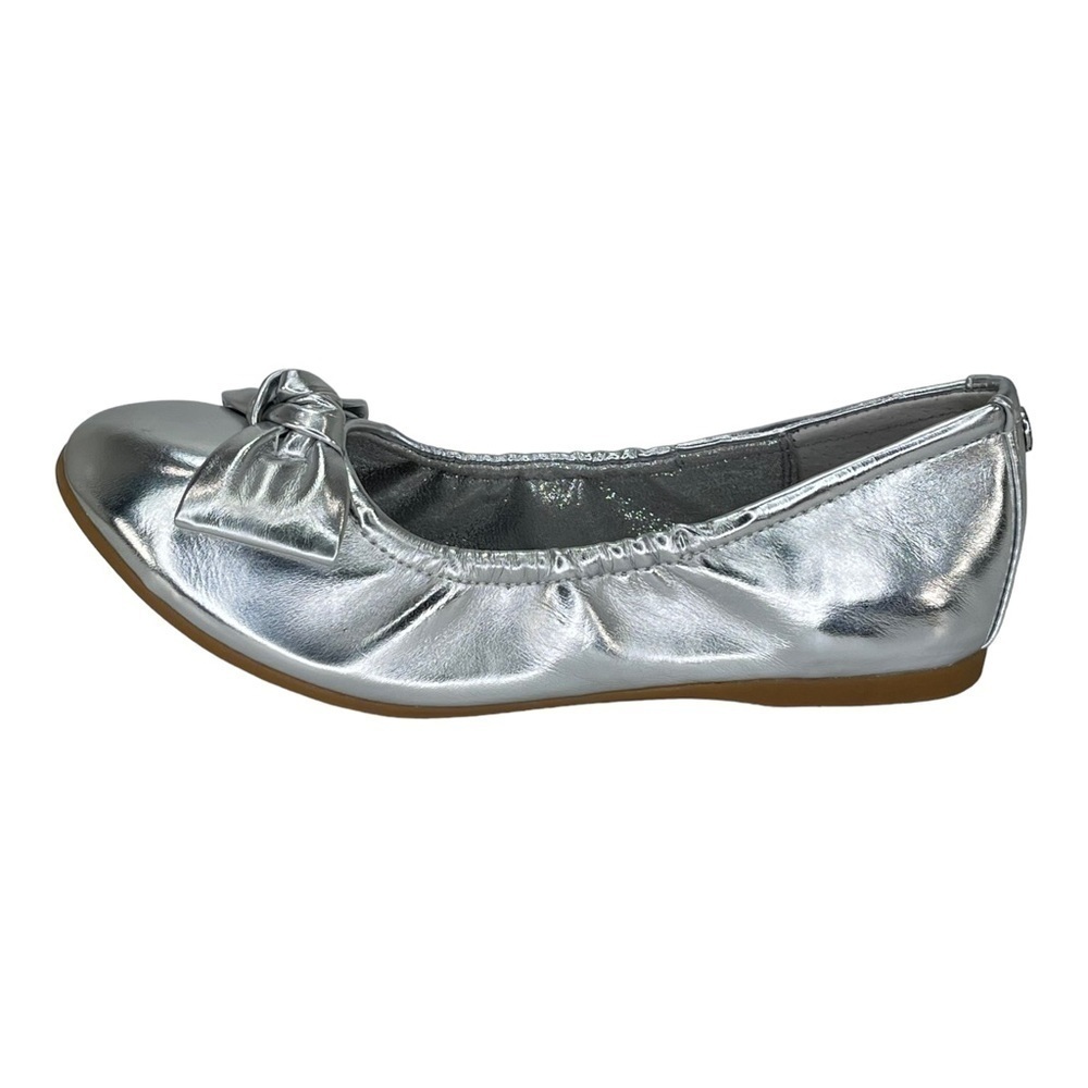 Nina Karla Silver Metallic Little Girl’s Ballet Flats Size 1M - Picture 3 of 12